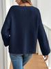 2024 Loose Cardigan Sweater - Solid Color, Tie-up, Casual Style