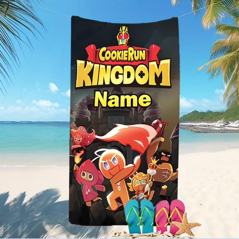 Customizable personalized beach towels Cookie Run Kingdom themed designs.Suitable for the beach, yoga, sports;ideal as beach accessories