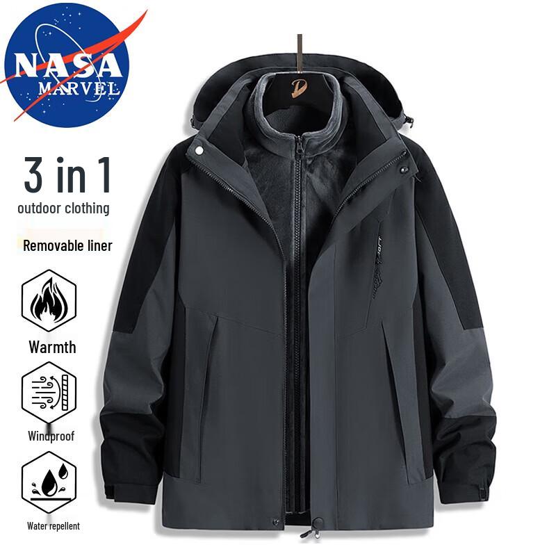 

Мужская отстегивающаяся куртка для улицы 3-в-1 NASA MARVEL 5XL