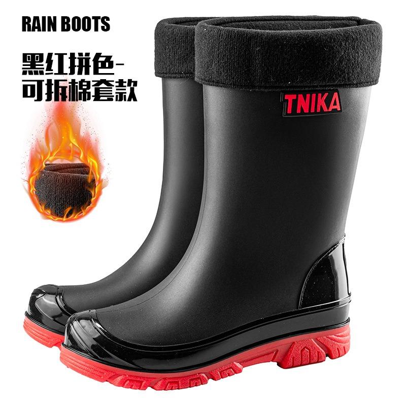 Multi-series high men's rain boots elastic rope mountaineering waterproof shoes 28/39 non-slip fishing wading boots