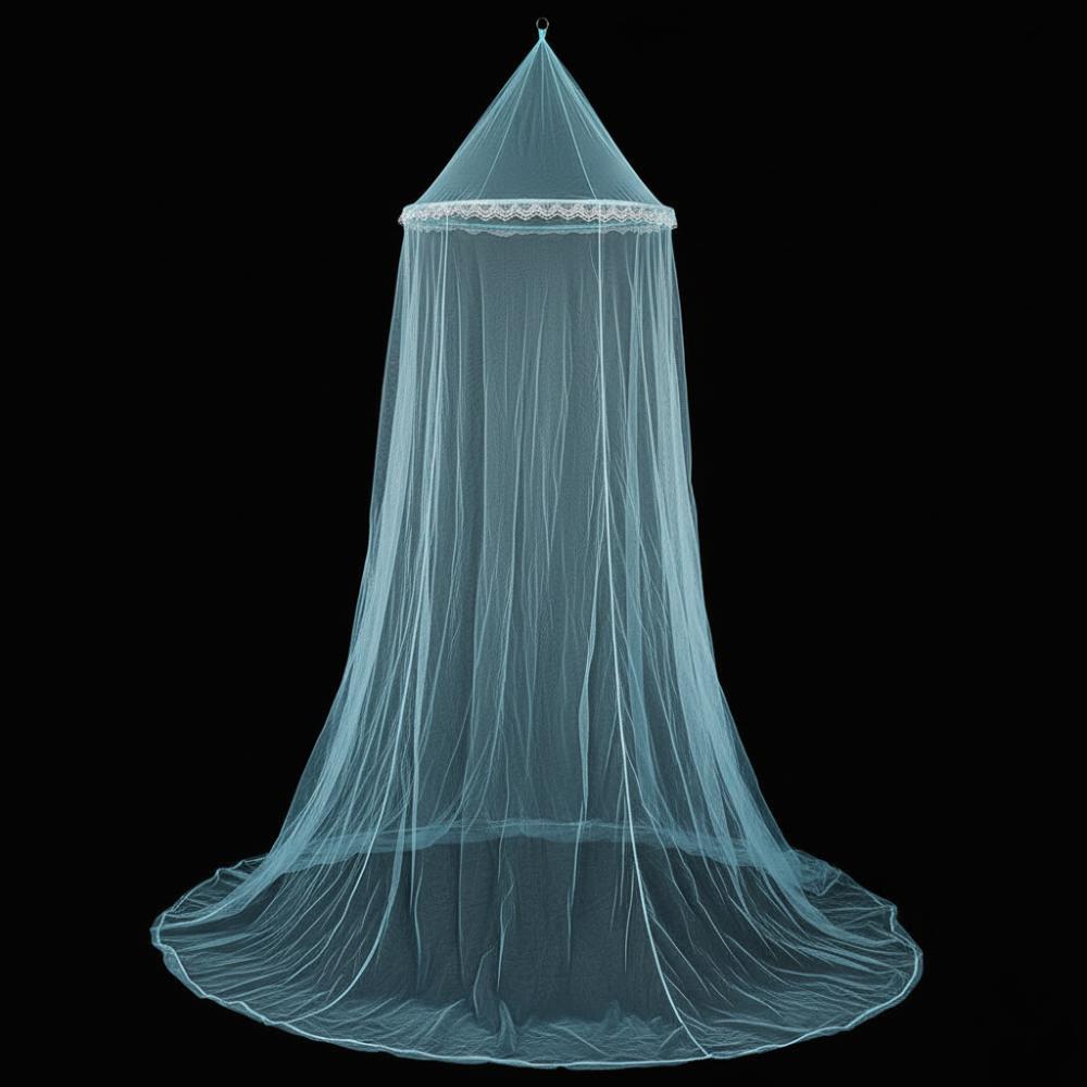 

Canopy Encryption Dome Fly Insect Mesh Princess Mosquito Net Repellent Protection Single Entry Bed Decoration світло-синій колір