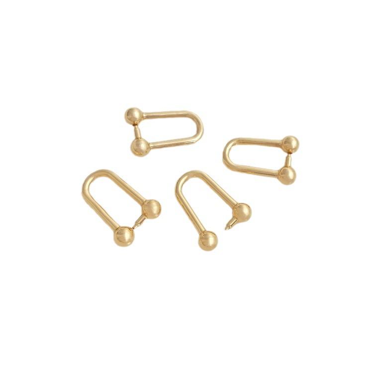 14K Gold-Filled U-förmiger Schmuckverschluss für DIY-Ohrringe, Halsketten und Anhänger