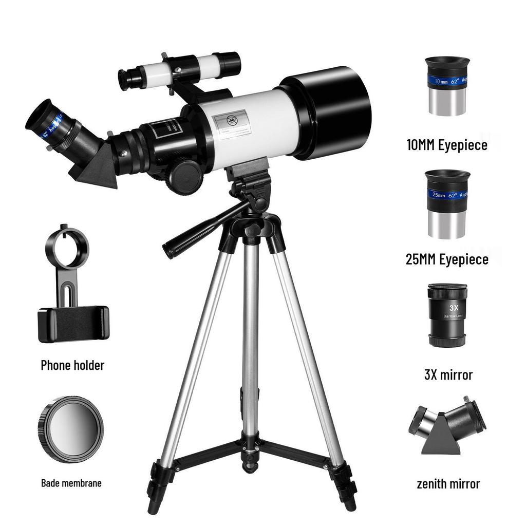 HABO 70300 Astronomical Telescope: Student Gift, Professional, Erect Image, Large Aperture, High Magnification, HD Telescope