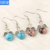 European and American Trinkets Natural Crystal Angel Wings European and American Earrings Autumn and Winter Kaai Female Earrings
