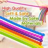 6Pcs Stretchy Textured Rope Fidget Toys Sensory Autism Toys for Stress Anxiety Relief Office Desk Fidget for Workers