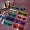 Free Sample 25mm Mink Eyelashes Vendor 3d Mink Lashes with Eyelash Packaging Box
