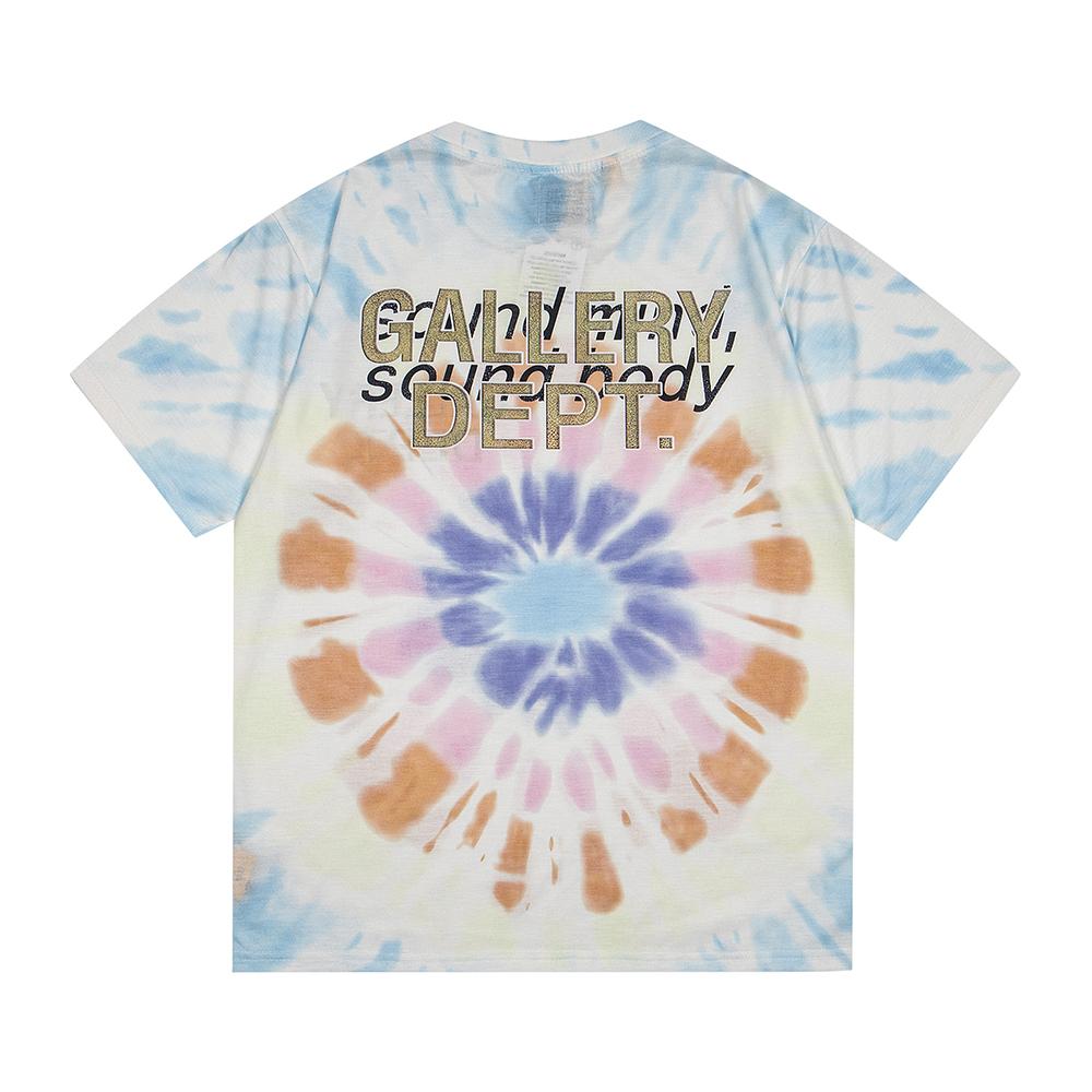 Summer Men s and Women s Oversized Gallery Dept Pastel Spiral Tie-Dye T-Shirt Streetwear S