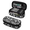 Pencil Case Organized Storage 300D Polyester Zipper Closure with Mesh Pocket Removable Divider and Pen Slots for Daily School Use