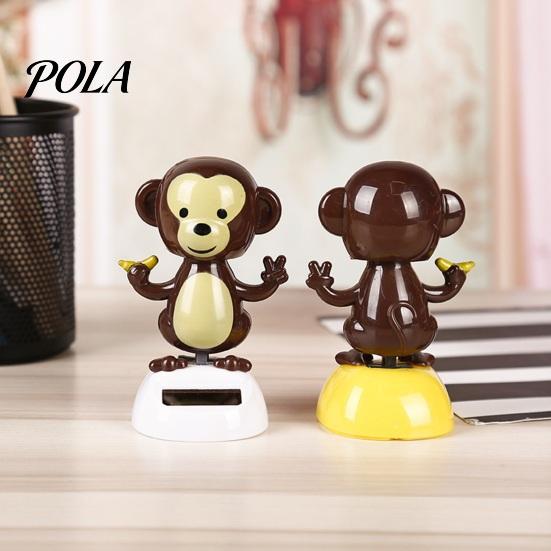Banana Holding Monkey Figure Solar Car Ornaments, Shaking Head Toy, Toy Figure, Dashboard Swinging Interior Decoration Ornaments