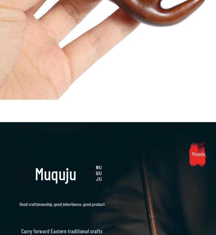 Unpainted Golden Sandalwood Multi-Tooth Scalp Massage Comb - Portable and Fine-Tooth Meridian Smoothing Comb