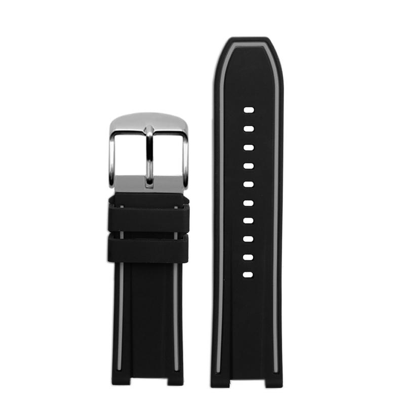 New Rubber Watchband For Hamilton Khaki Navy Devil Fish H78716983/78615335 Men s Silicone Watch Bracelet Strap 26mm Oragne Gray 26mm