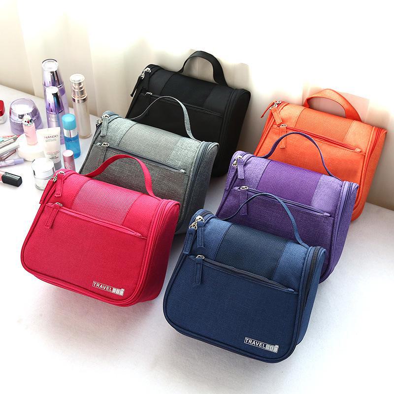 Runhui Solid Color Travel Cosmetic Bag