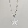 Fashion Edgy Star Pendant Necklace Handmade Clavicle Chain for Women Girls