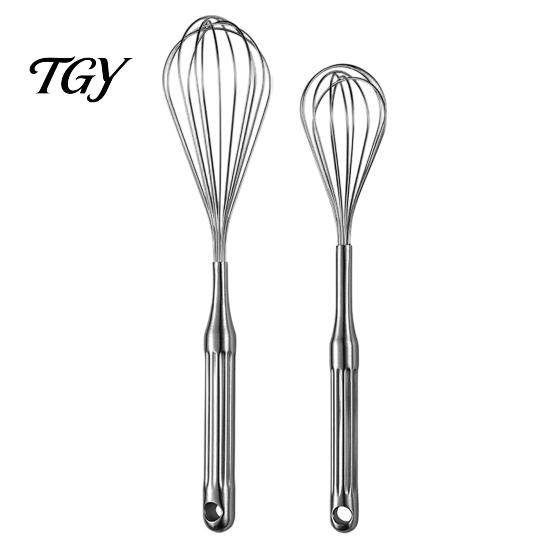Kitchen Gadgets for Home Cooking Stainless Steel Egg Beater, Anti-slip Long Handle Durable Whisk, Commercial Grade Whisk Manual Mixing Tool Sauces And
