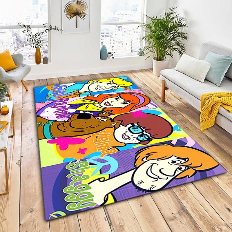Halloween Cartoon Comedy Adventure Movie Scooby-Doo Carpet Is Suitable for Living Room and Bedroom Doormats Office Balcony Decorative Carpet V4