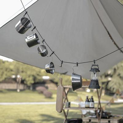 Outdoor Camping 4.3m Hanging Rope Camping Accessories Multi-purpose Clothesline Adjustable Anti-slip Canopy Hanging Rope