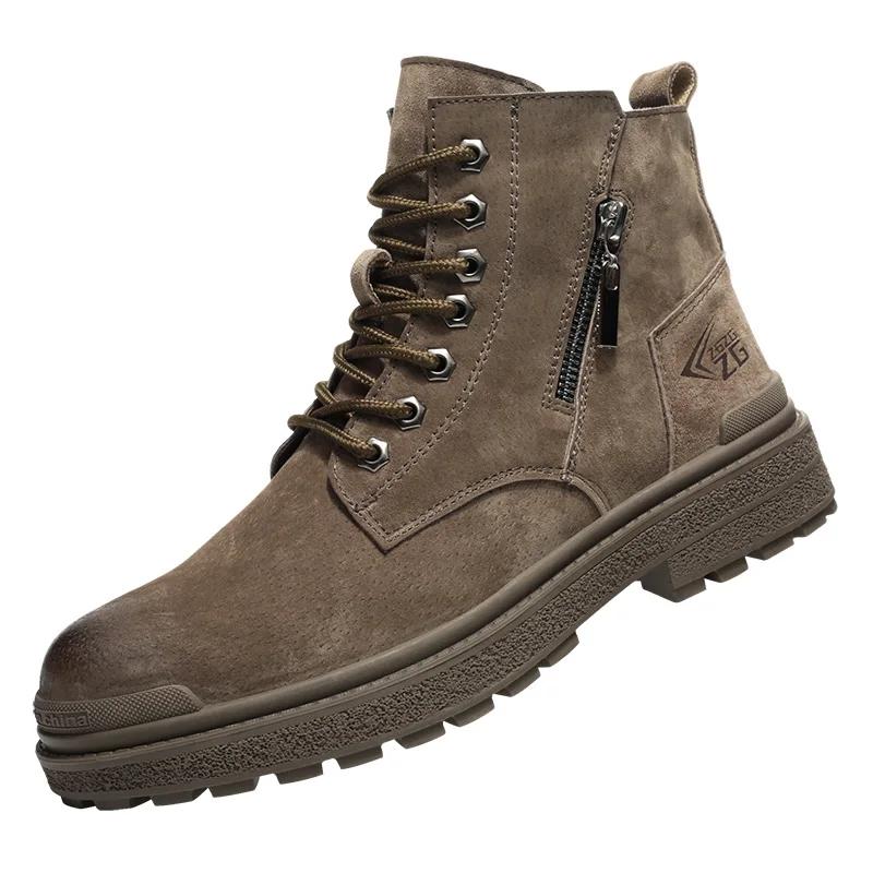 

Latest Fashion Pig Skin Anti Scald Welding Shoes Indestructible Steel Toe Cap Nail Proof Men Safety Work Boots Sneakers 39