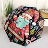 1pc Christmas Festive Automatic Folding Umbrella - 8-Rib Compact Travel Umbrella Durable & Portable for Outdoor Use, Perfect Gift028