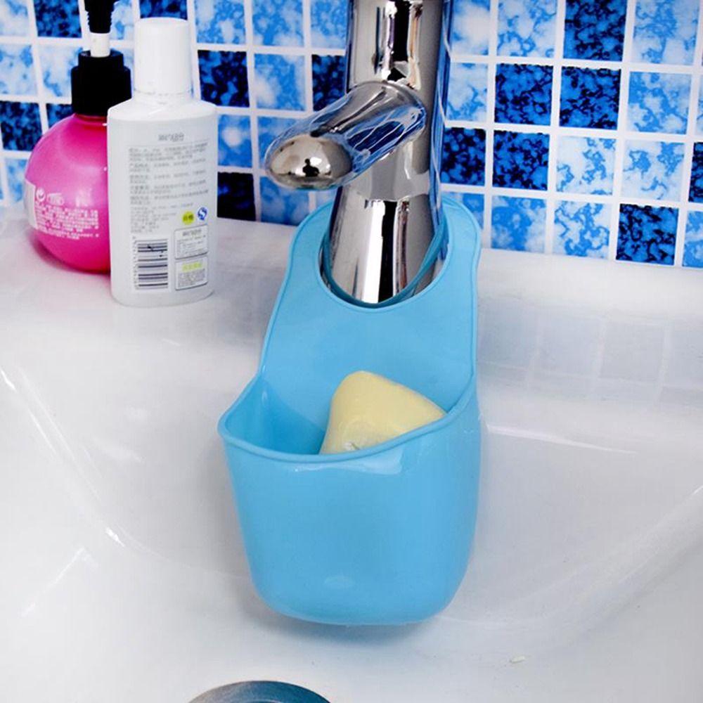 Silicone PVC Plastic Soap Dish Soft Sink Drain Rack Sink Hanging Storage Bag Home
