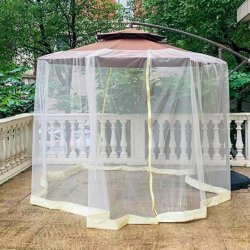 Mosquitoes Bug Net Outdoor Lawn Garden Camping Umbrella Sunshades Cover for Garden Yard Patio Yard Party Decoration