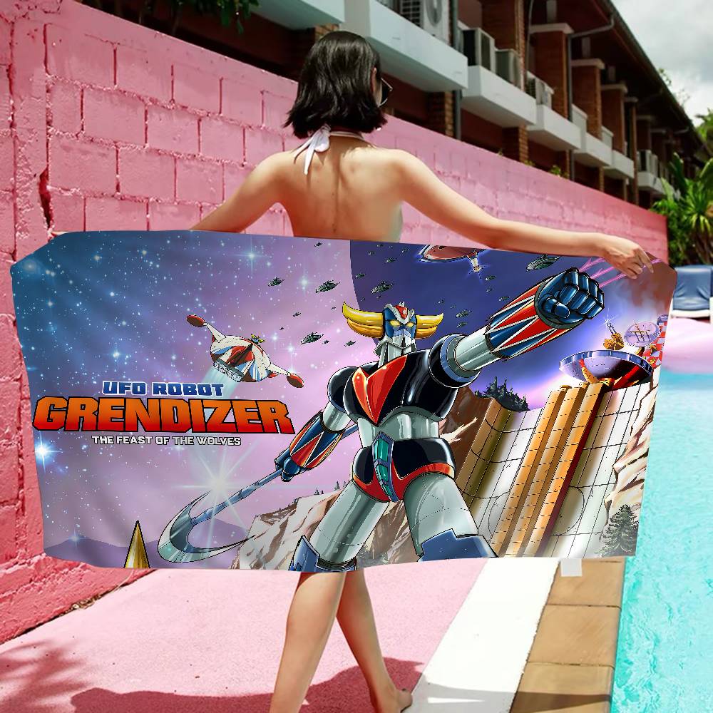 UFO ROBO G-GRENDIZERs G-GOLDORAKs Microfiber Beach Towel Absorbent Quick dry Soft Yoga Swimming Resort Mountain Climbing Towel