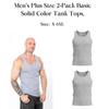 Men’s Plus Size 2‑Pack Basic Solid Color Tank Tops, Any Season 235-001-pak2 HC