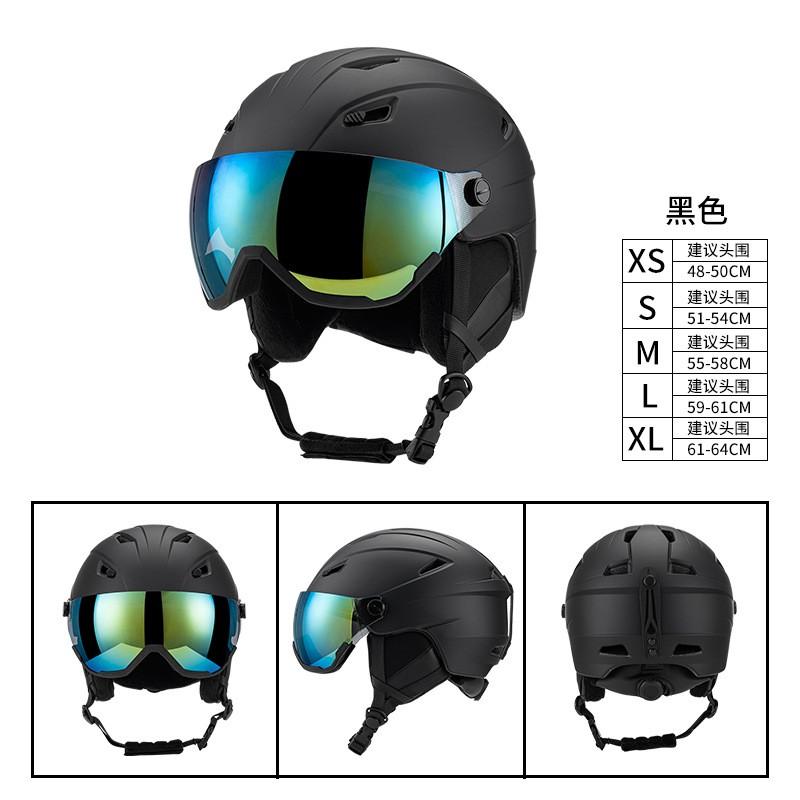 Unisex Ski Helmet Adults Full Coverage Winter Sports Protective Gear EPS PC Construction Adjustable Fit