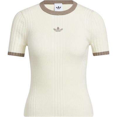 Originals Women's Tight Ribbed Knit Tee Off White Women KS8494