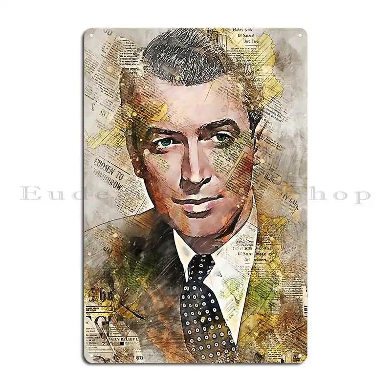 

James Stewart Stars And Media Long Nathanhoughton Metal Sign Print Garage Funny Design Create Tin Sign Poster 20x30cm（7.8x11.8inch）
