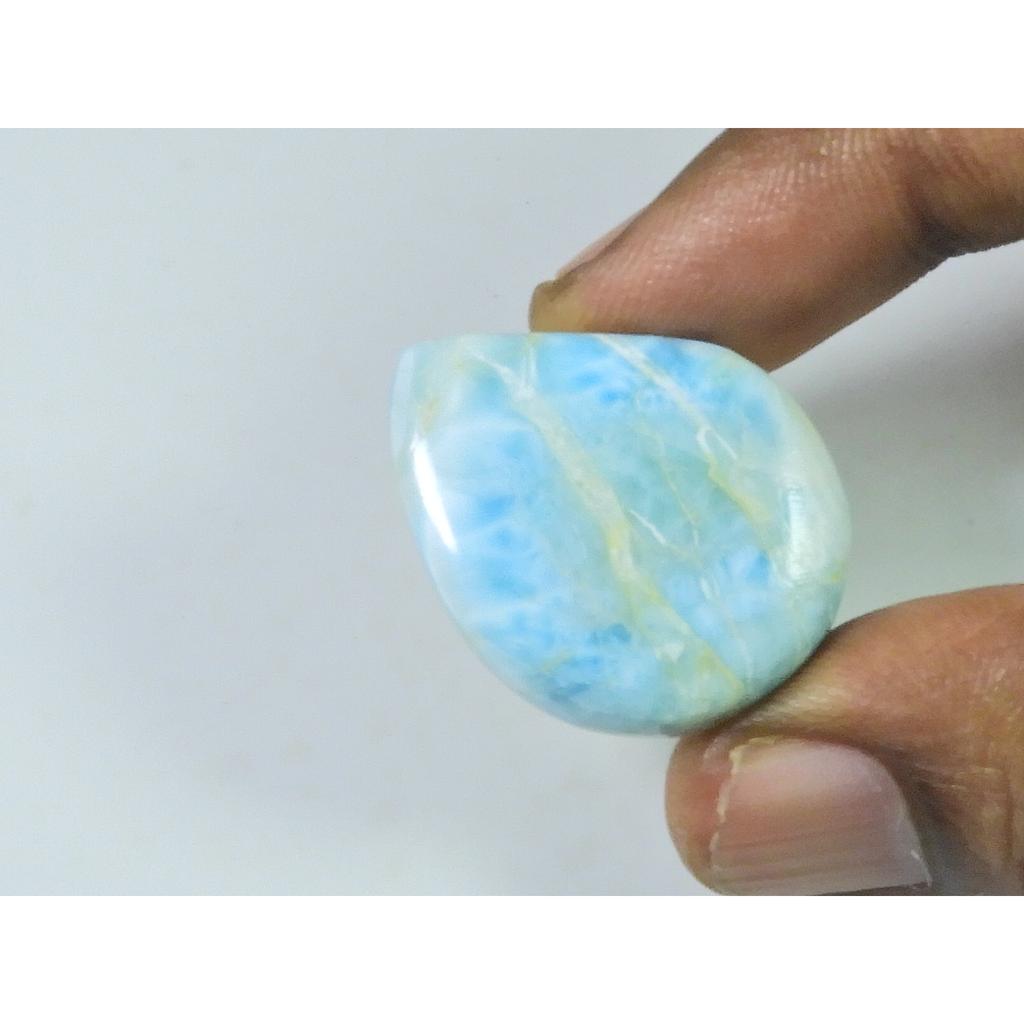 48Cts. Natural Blue Larimar Fancy Cabochon Loose Gemstone 23X29X08 MM SK-4079