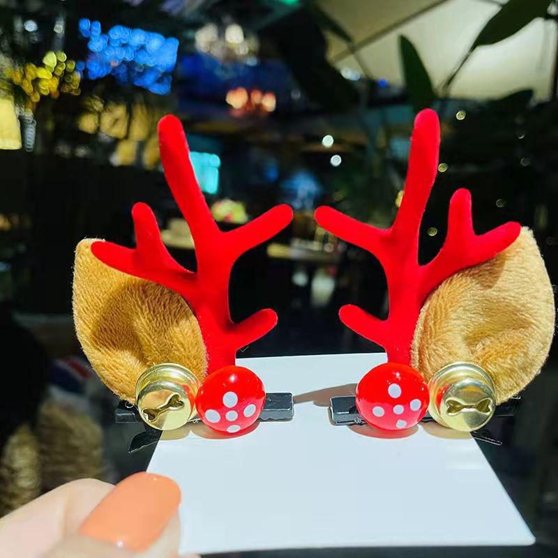 Mori-Style Christmas Antler Headband: Cute Versatile Hair Clip for Christmas Eve Outfit and Decoration