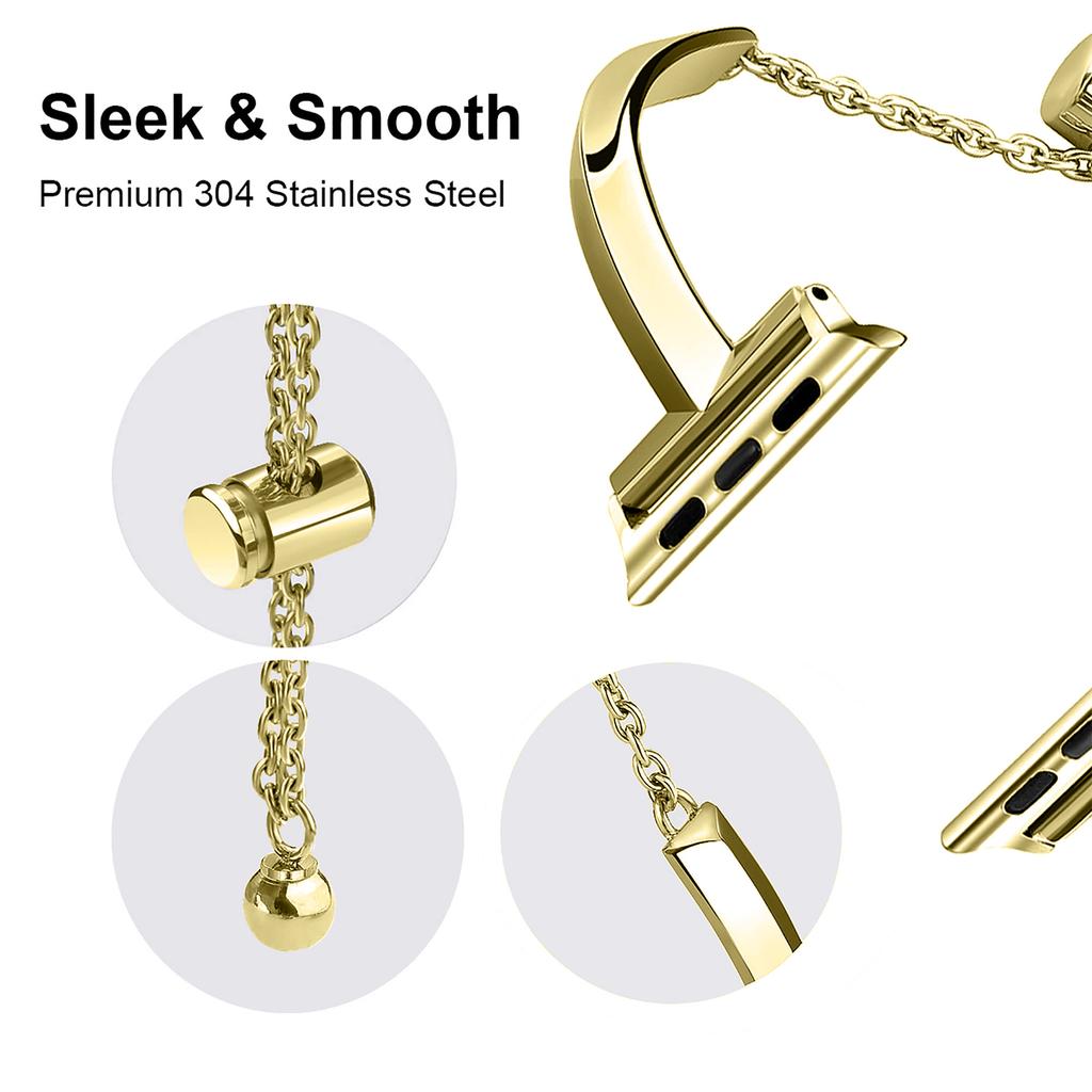 KALEBOL T Shaped Strap for Apple Watch Series 11 10 42mm/9 8 7 41mm/SE3 SE2 SE 6 5 4 40mm/3 2 1 38mm Zinc Alloy Watch Band