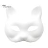 6 Adet Kedi Maskesi Kiti Kendin Yap El Boyama Boş Kedi Maskesi Kürklü Göz Filesi Keçe Levha Tüylü Hayvan Therian Maskeli Balo Aksesuarı Karnaval Cosplay için