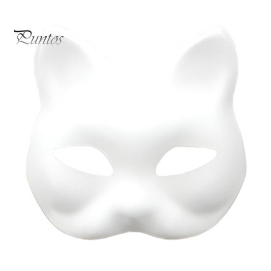 6 Adet Kedi Maskesi Kiti Kendin Yap El Boyama Boş Kedi Maskesi Kürklü Göz Filesi Keçe Levha Tüylü Hayvan Therian Maskeli Balo Aksesuarı Karnaval Cosplay için