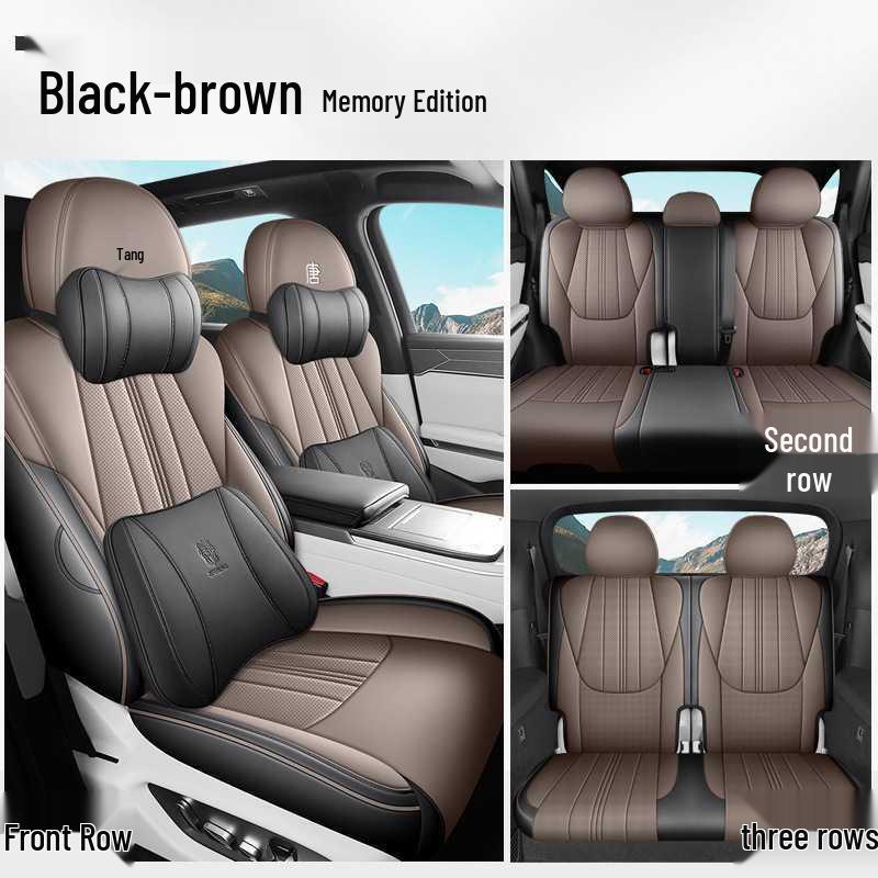 BYD Tang L Full Coverage DMI/EV Seat Covers - Breathable Perforated Cushions for All Seasons