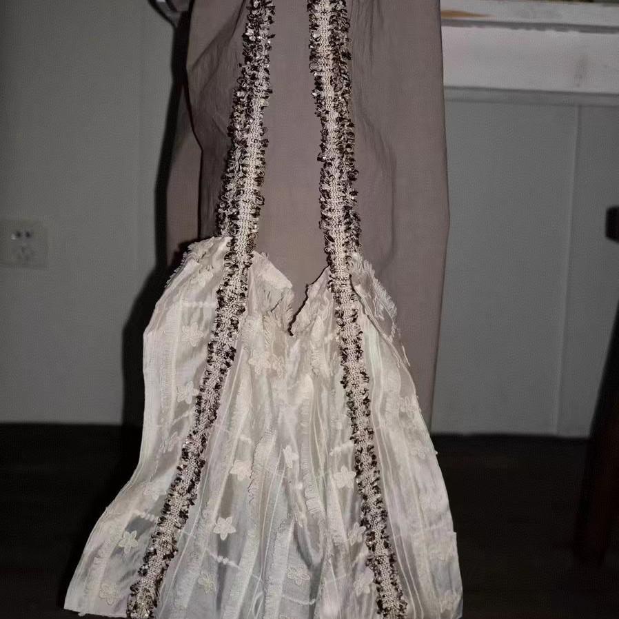 

Ранневесенний нишевый дизайн, цветочная тесьма, летняя парусиновая сумка через плечо большой вместимости, портативная сумка