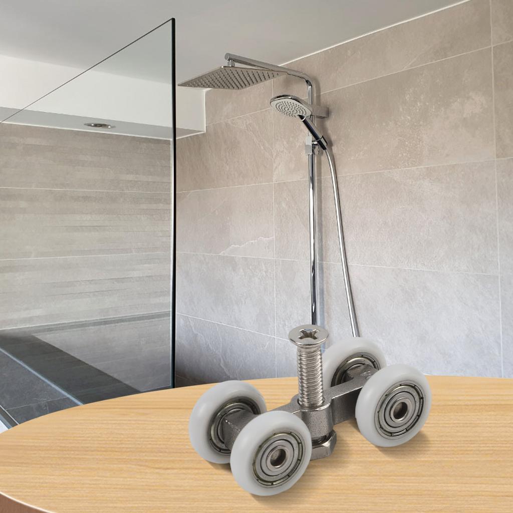 Professional Sliding Door Roller Load Bearing Hanging Wheels 5.3cm Hanging Stainless Wheel For Home Sliding Doors For Bathroom