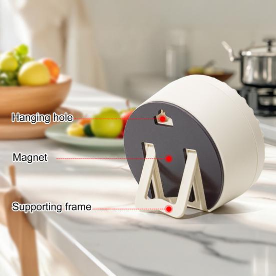 55-Minute Pink Mechanical Kitchen Timer Cooking Baking Eggs Loud Alarm Kitchen Timer Magnetic Back Visual Timer