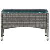 4 Piece Garden Lounge Set with Cushions Poly Rattan Grey