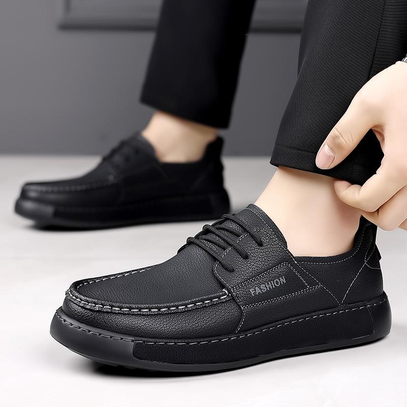 Fashion Men Non-slip Walking Shoes New Classics Men's Skate Footwear Lace-Up Mens Casual Flats Leather Student Sport Casual Sneakers