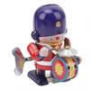 Tinplate Walking Drummer Soldier Wind Up Toy Drumming Decorative Wind Up Toy Adult Kids Collectible Gift