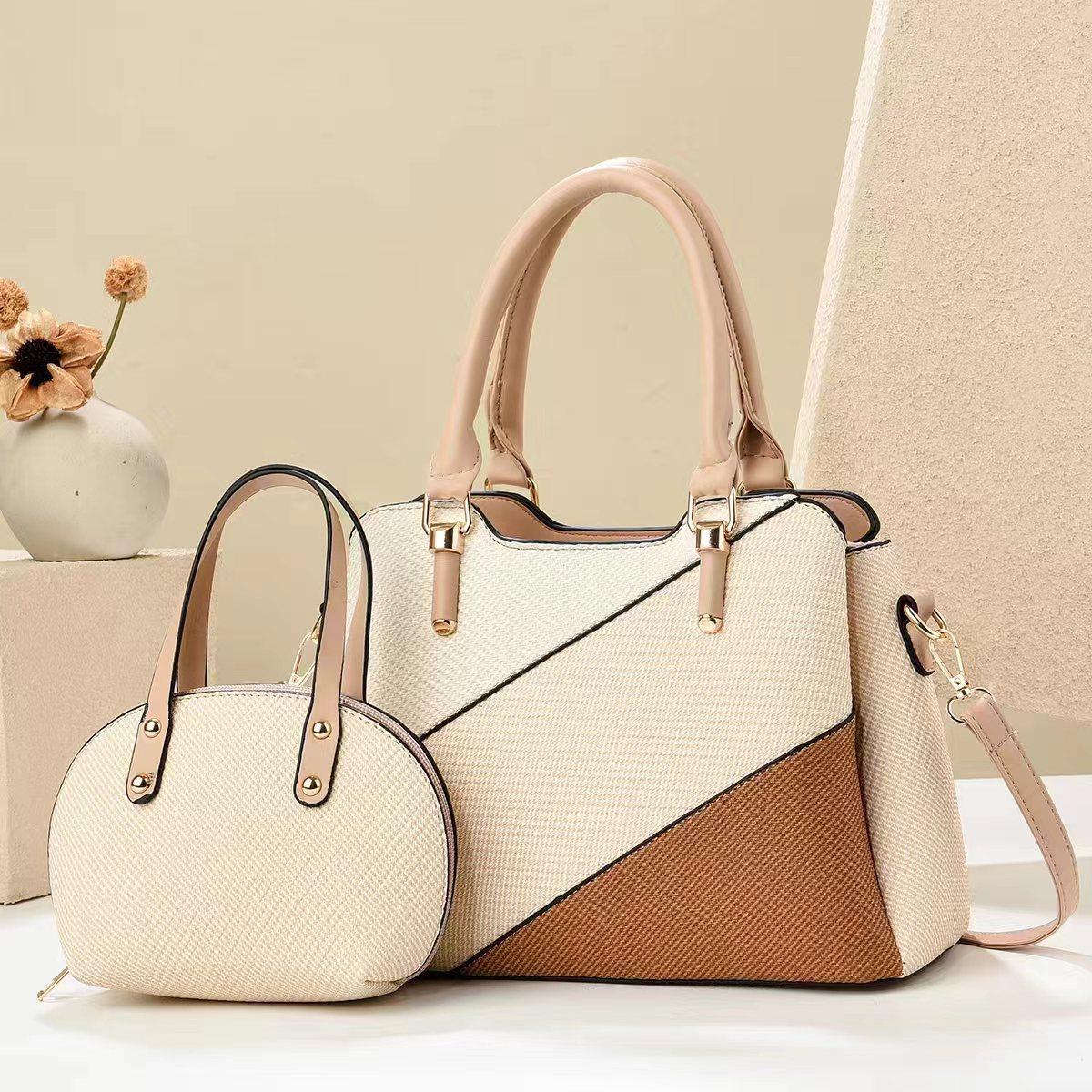 

New Design Patchwork Bag Color Contrast Trendy Style Trend Handbag Multi-layer Large Size Capacity Shoulder Bag Crossbody Bag Female .
