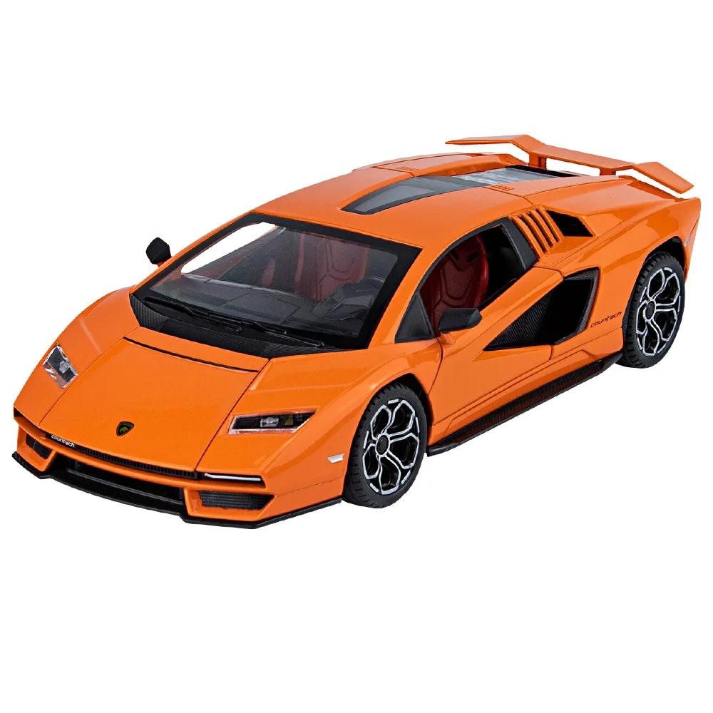 1/24 Lambos Countach LPI800-4 Supercar Alloy Model Diecast Sound Super Racing Lifting Tail Hot Car Wheel Gifts
