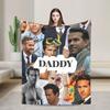 Actor  R-Ryan Reynolds Collage Blankets  Camping Flannel Throw Blanket For Couch Bed Warm  Quality Bedspread Gift Idea