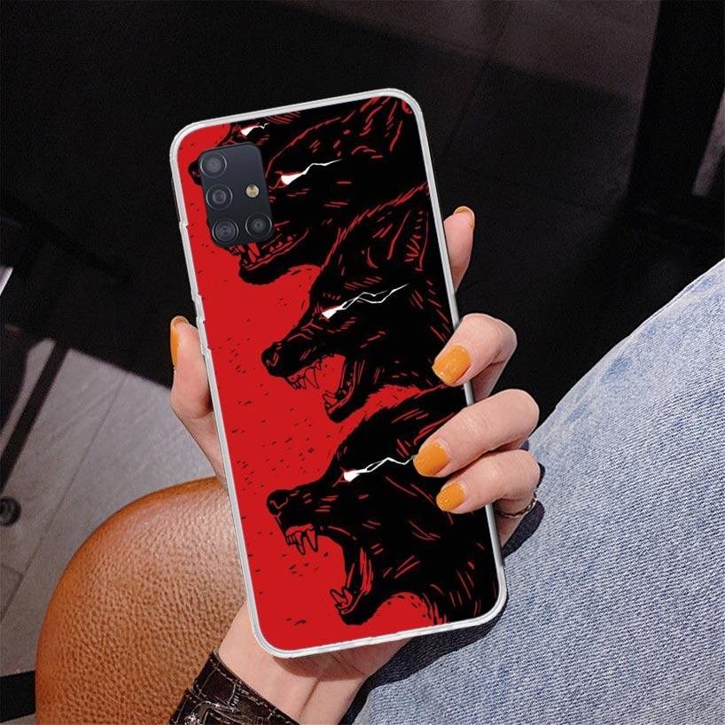 Angry Animal Wolf Fierce Phone Case For Samsung Galaxy A52 A32 A22 A12 A51 A31 A50S A30S A20S A10S Note 20 Ultra 10 Plus S10 A72