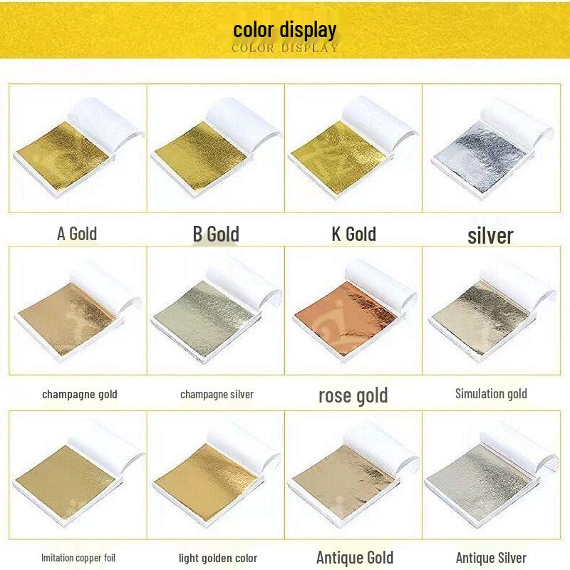 Gold and Silver Freeze-Resistant Foil Paper for DIY, Crystal Epoxy, and Nail Art, 9x9cm