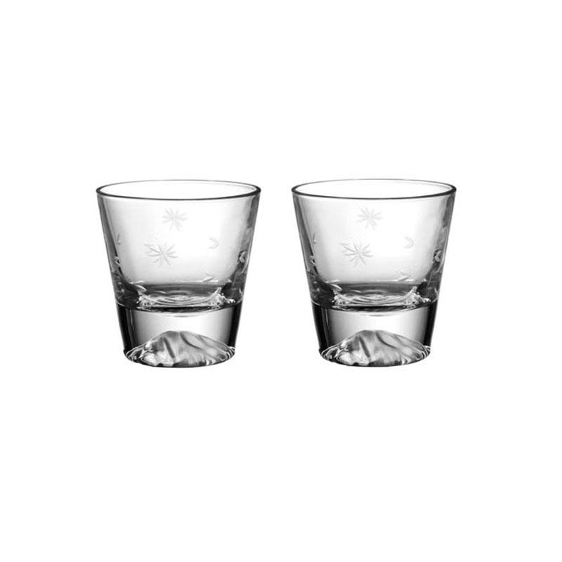 

310ml/350ml Creative 2pcs Cocktail Glass Iceberg Cup Snowflake Patterned Wine Glass Elegant Tea Cup Heat-resistant Water Bottle 2pcs