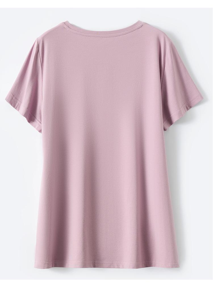 Mulberry Silk Flower Printed T-shirt