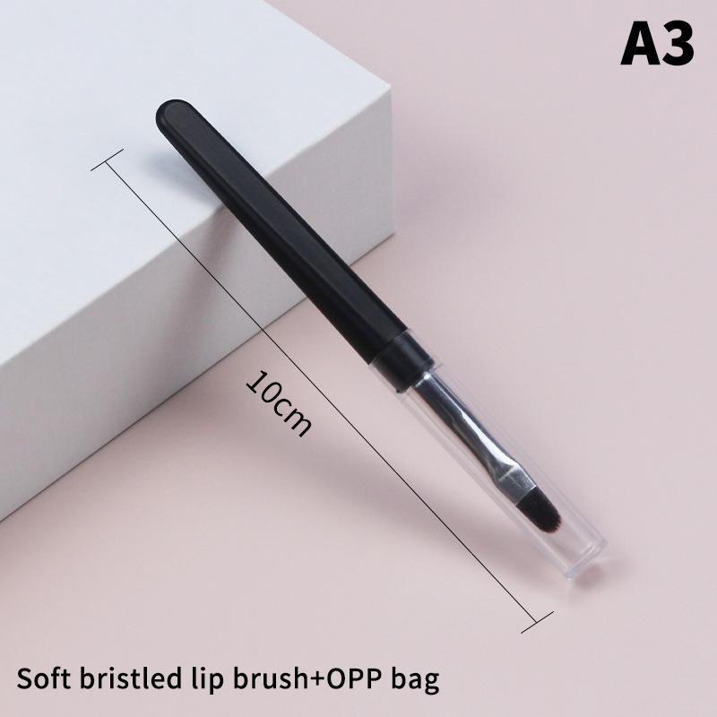 Tragbare Lidschatten-Make-up-Pinsel Reisegröße Make-up-Pinsel Augenbrauen Silikon Glit Essentielle Kosmetikwerkzeuge mit Deckel