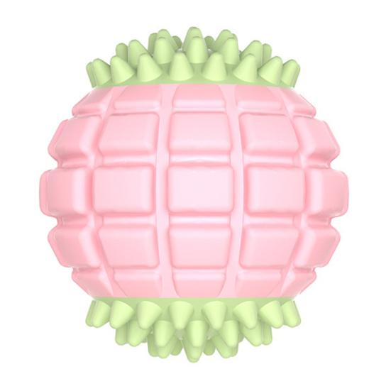 

Squeaky Dog Ball Toy Spiky Textured Ball Dog Chew Toy Teeth Cleaning Toy for Dogs Outdoor Training Interactive Fetch Play